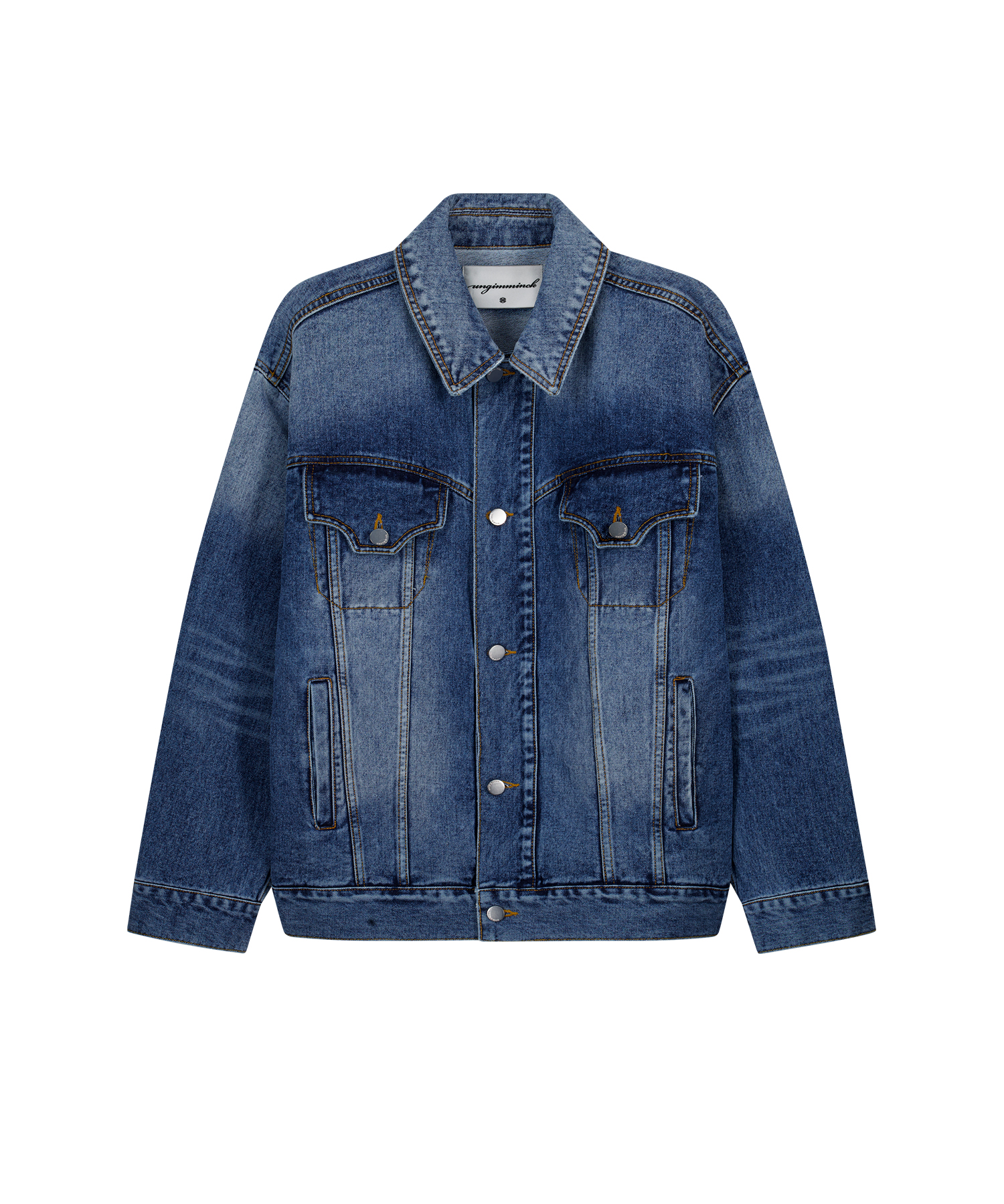 [4월 12일 예약 발송] Oversize Classic Denim Jacket - Blue