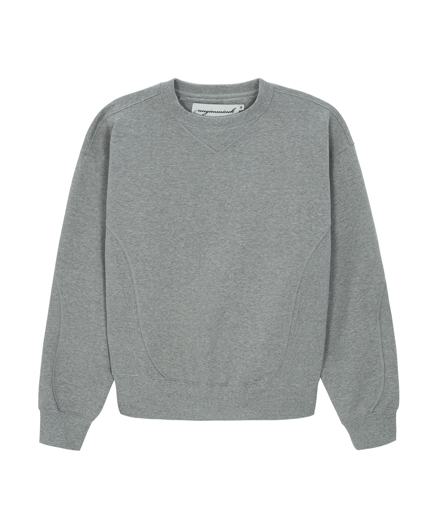 Curved Section Contras Sweatshirt -Grey